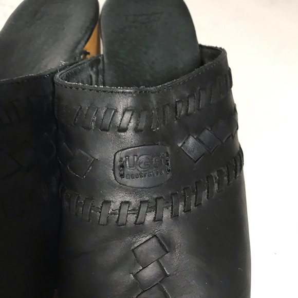 UGG Vivica black leather braided clogs - Picture 4 of 16